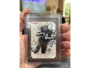 Bob Lilly Autographed Football Card - Fleer Greats - Cowboys